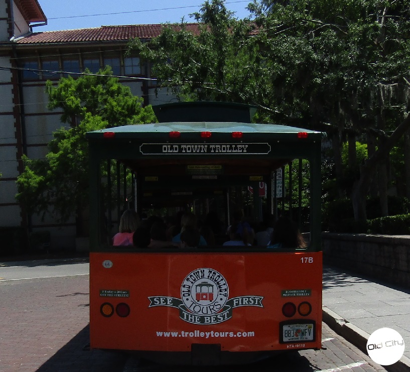 A photo of the Old Town Trolley tours.