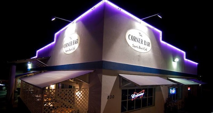 image of The Corner Bar at night for Singer - Songwriter Night