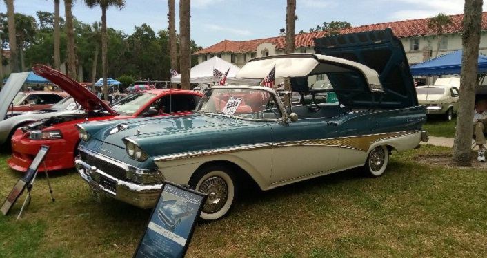 T-bird convertible at Ancient City Auto Club Car Show