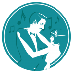 Image is a graphic of a man and woman dancing.