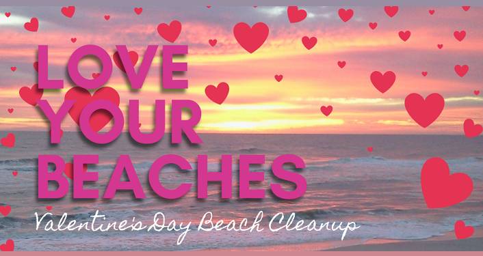 Valentine's Day Beach Cleanup