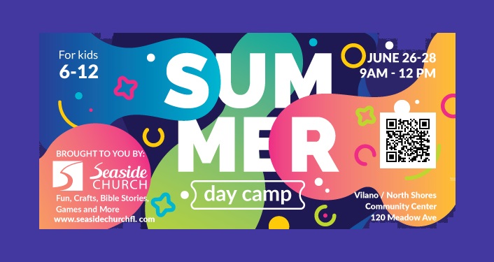 Seaside Church Day Camp June 26-28, 2023