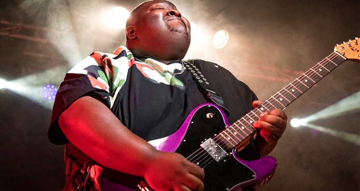Christone "Kingfish" Ingram Playing the Backyard Stage